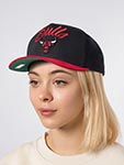 Бейсболка MITCHELL NESS арт. HP9355-CBUBLCK Chicago Bulls NBA (черный / красный)